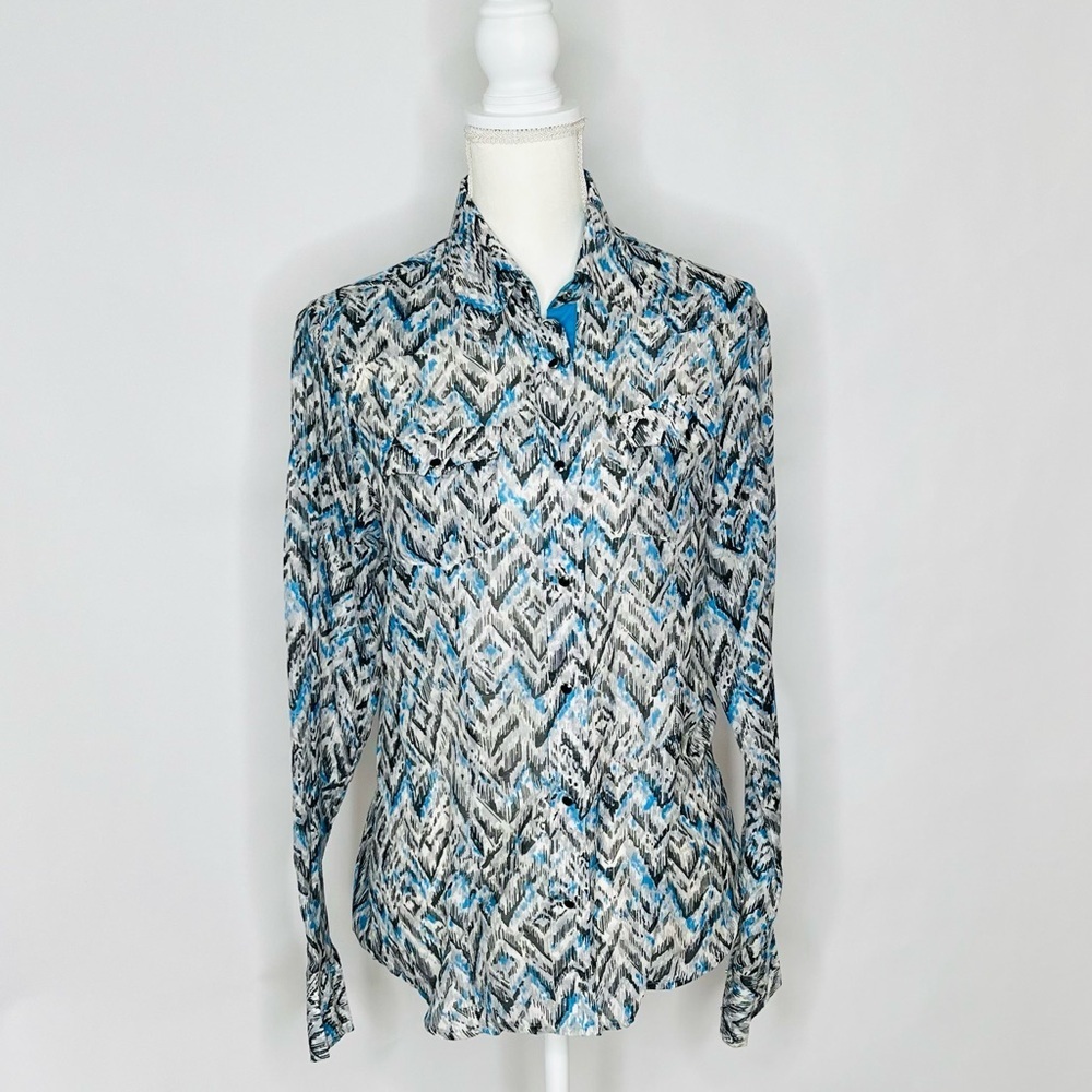 Sherry Cervi RU Size M Barrel Racer Snap Front western Shirt